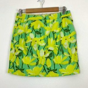 J Crew Factory Daffodil Yellow & Green Vintage-Look Short